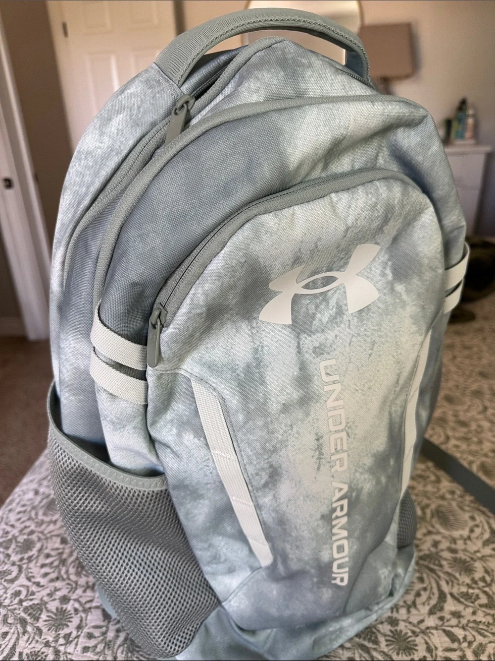 NWOT, Under Armour Slate Green Camo-Pattern Backpack